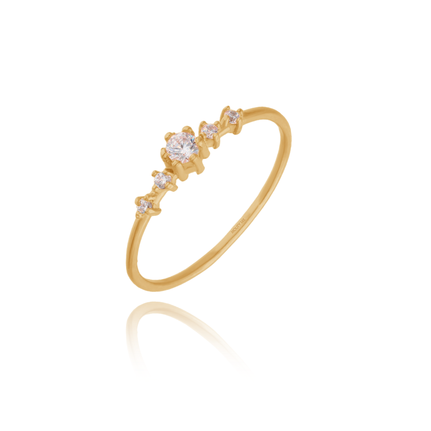 Anillo Ariana en Oro Amarillo de 14k con Diamantes