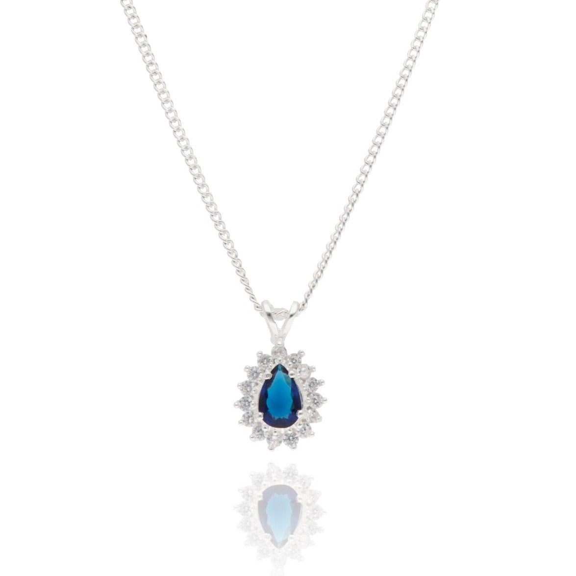 Celeste necklace in silver with Blue zirconia
