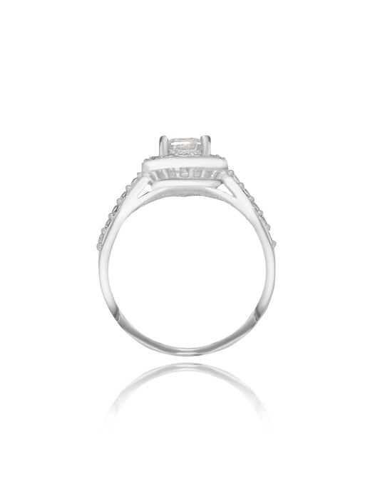 Adelaide Ring in 18k White Gold with Zirconia