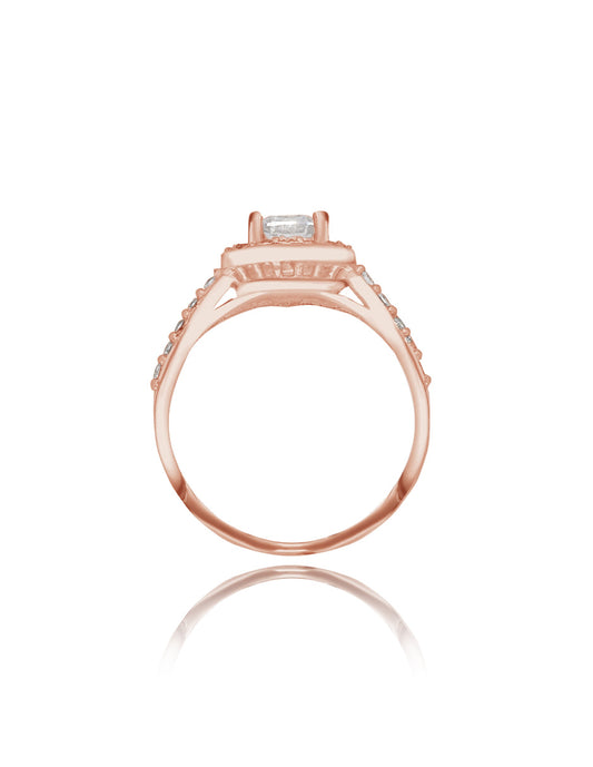 Adelaide Ring in 18k Rose Gold with Zirconia