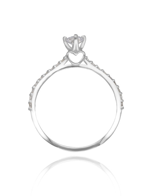 Arnel Ring in 14k White Gold with Zirconias