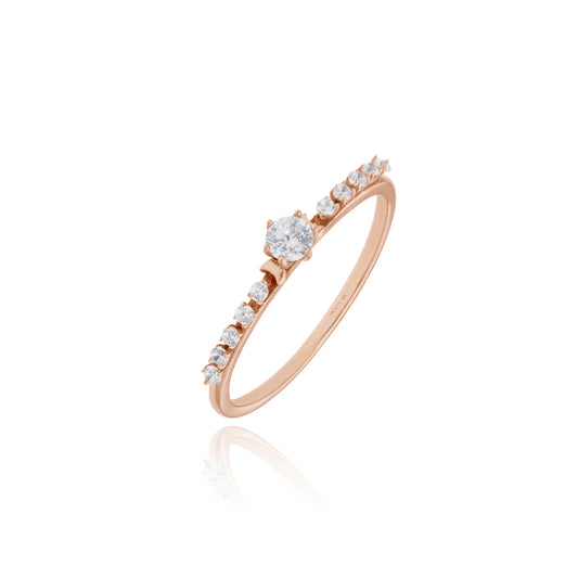 Danielle Ring in 18k White Gold with Diamonds