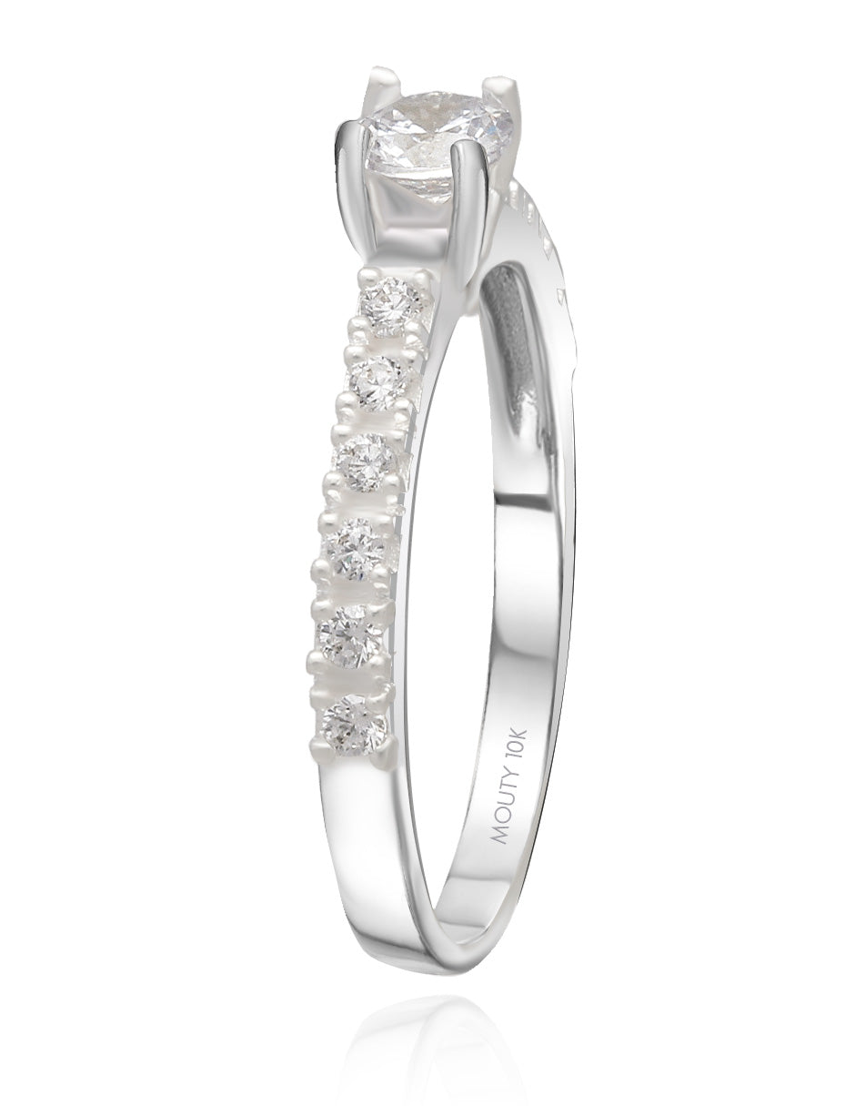 Amour Ring in 10k White Gold with Zirconia