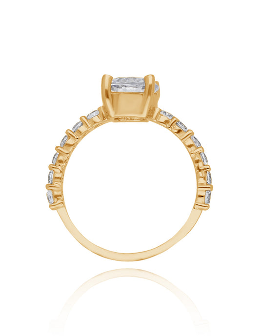 Cassie Ring in 18k Yellow Gold with Zirconias