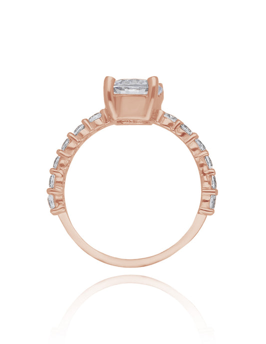 Cassie Ring in 14k Rose Gold with Zirconias