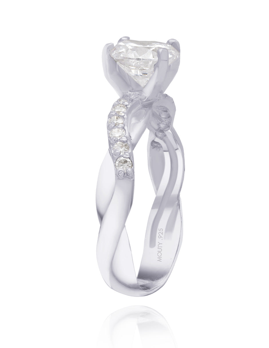 Charlize Ring in Silver with Zirconia 