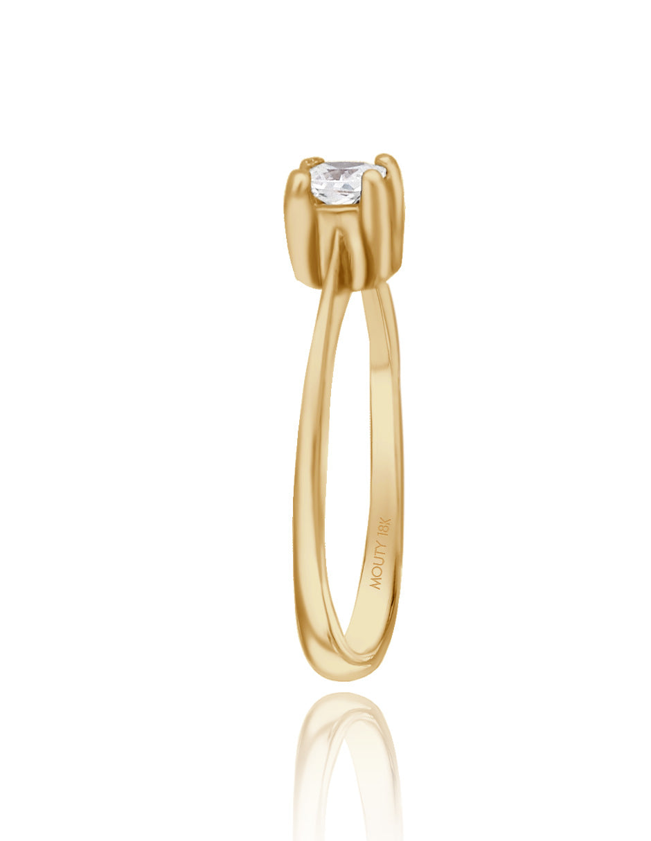 Darian ring in 18k yellow gold with zircons