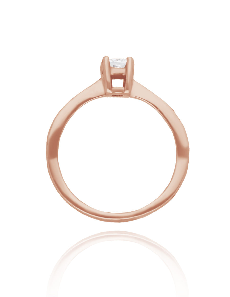 Darian ring in 18k pink gold with zircons