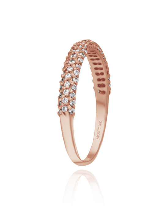 Emma Ring in 18k Rose Gold with Zirconia