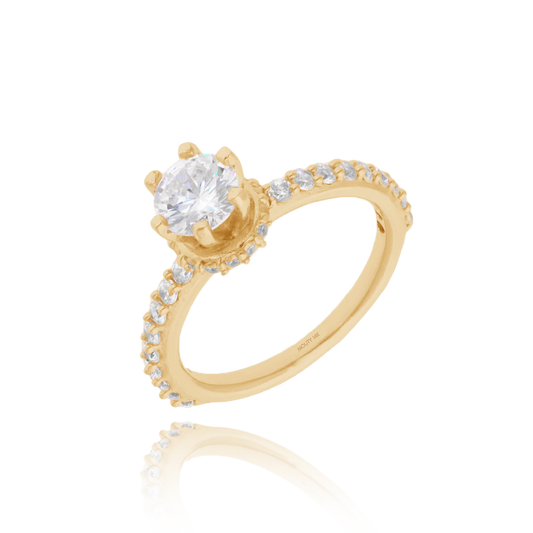 Helena Ring in 14k Rose Gold with Zirconia