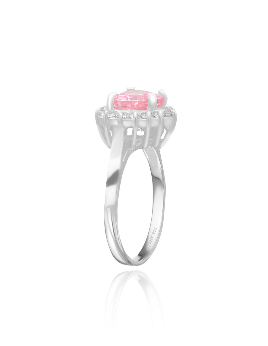 Serena Ring in Silver with Pink Zirconia Inspired by Sailor M.