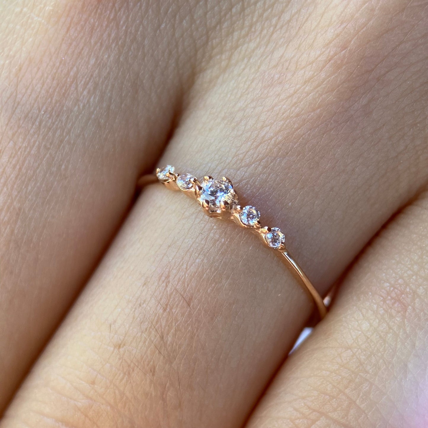 Ariana Ring in 14k Rose Gold with Zirconia