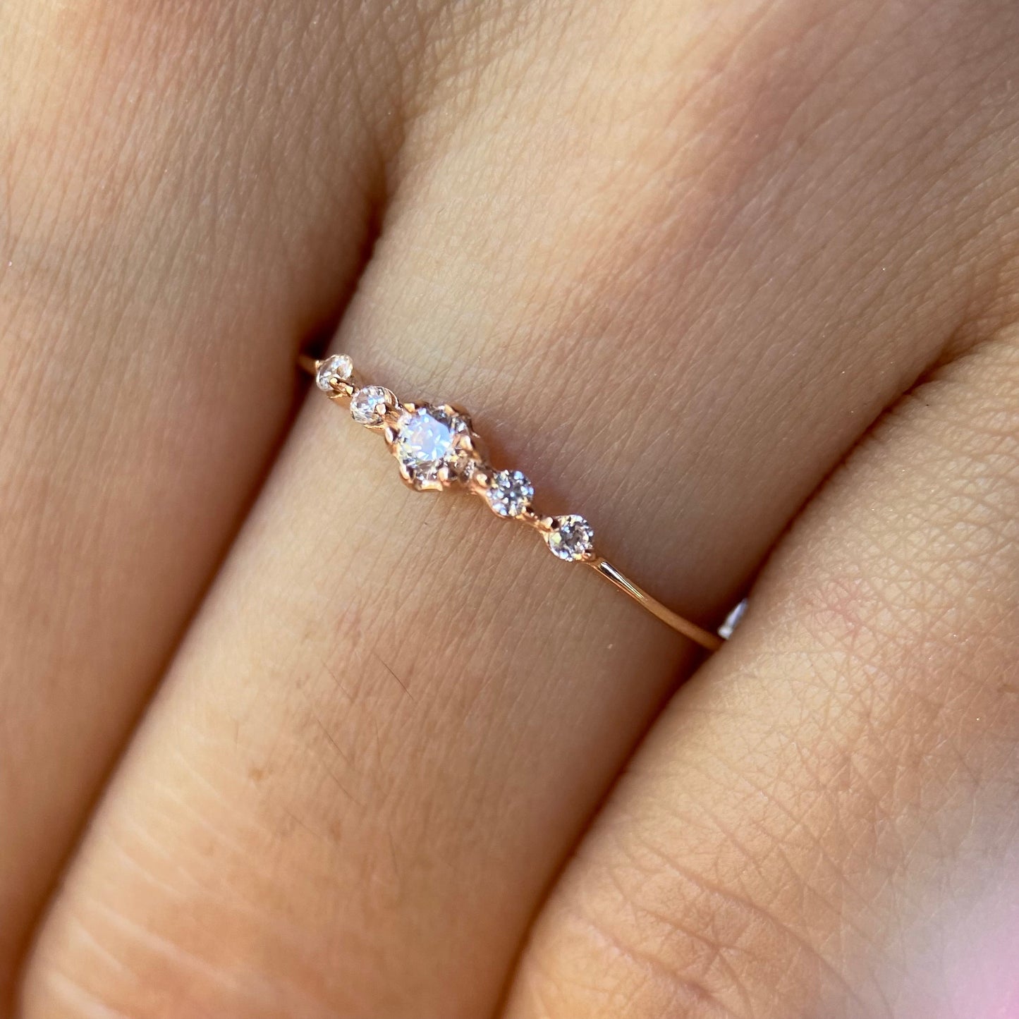 Ariana Ring in 14k Rose Gold with Zirconia