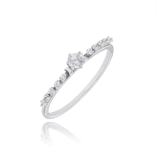Danielle Ring in 18k White Gold with Diamonds