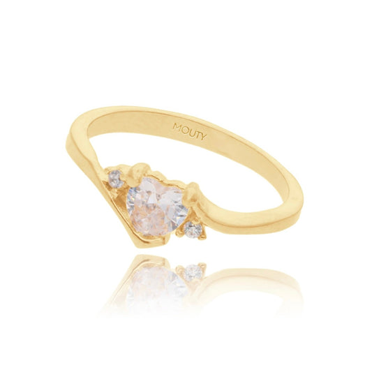 Alice Ring in 18k Yellow Gold with zircons