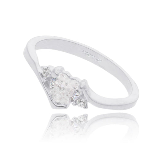 Alice Ring in 18k White Gold With Zirconias