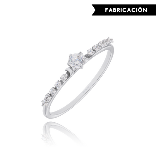 Danielle Ring in 10k White Gold with Zirconias
