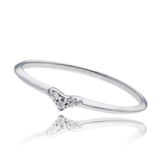 Angeline Ring in 18k White Gold with Diamonds