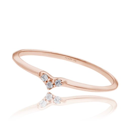 Angeline Ring in 14k Rose Gold with Diamonds