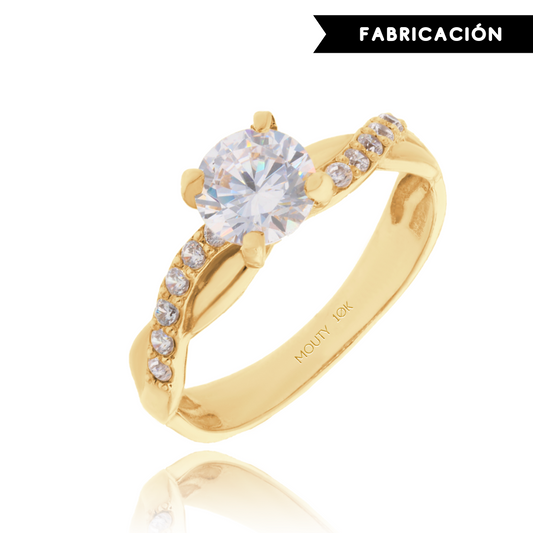Charlize Ring in 10k Yellow Gold with Zirconia 