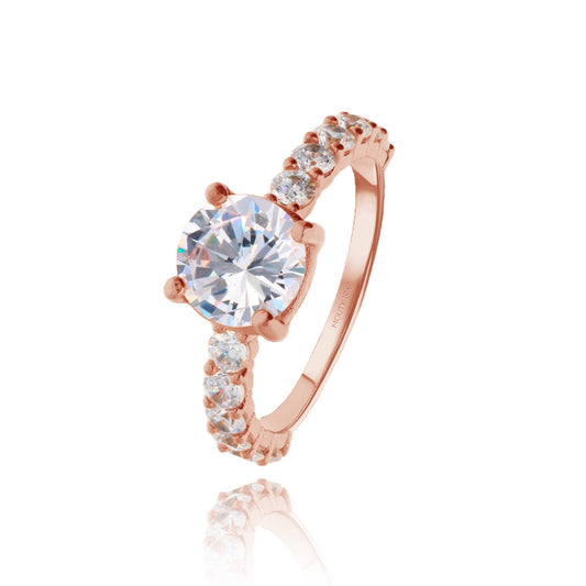 Cassie Ring in 10k Rose Gold with Zirconia