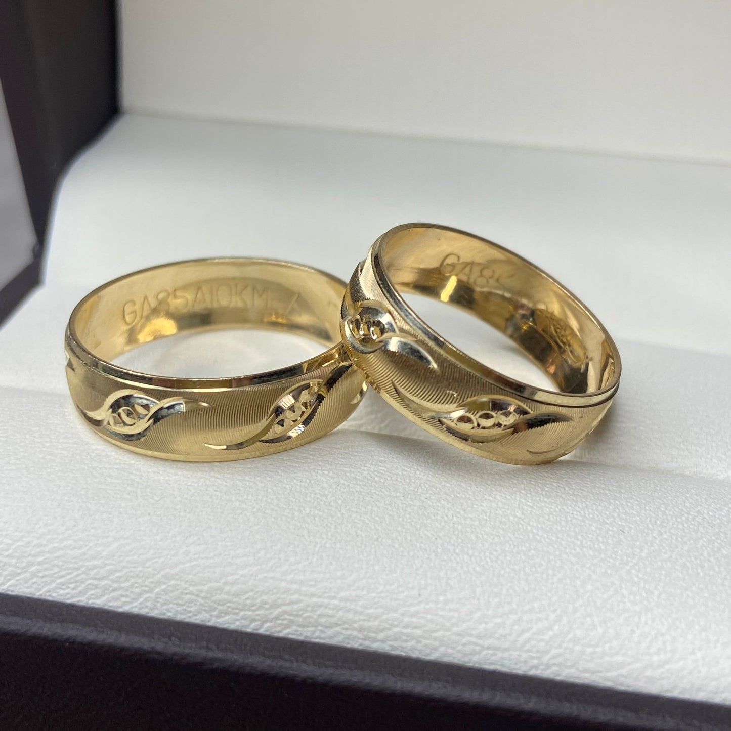 Duo Constantine Engagement Rings in 10k Yellow Gold (6mm) 