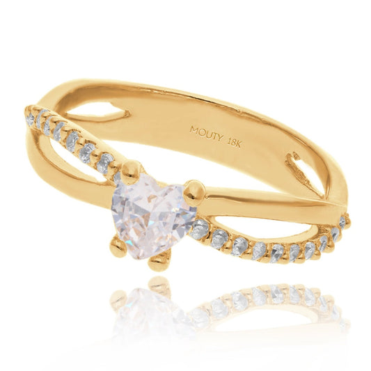 Lenn Ring in 18k Yellow Gold with Zirconia