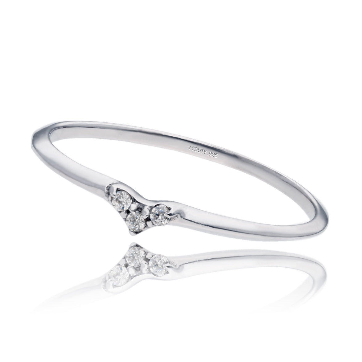 Angeline Ring in Silver with Zirconia