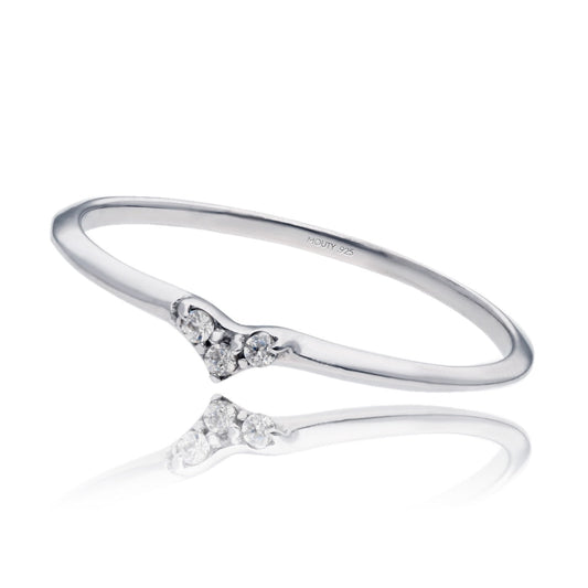 Angeline Ring in Silver with Zirconia
