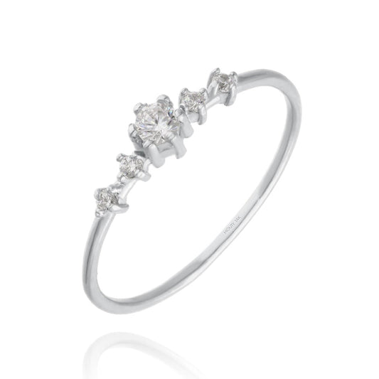Ariana Ring in 14k White Gold with Zirconia 