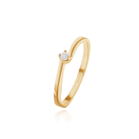 Olivia Ring in 14k Yellow Gold with zircons