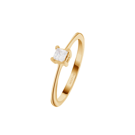 Darian ring in 14k yellow gold with zircons