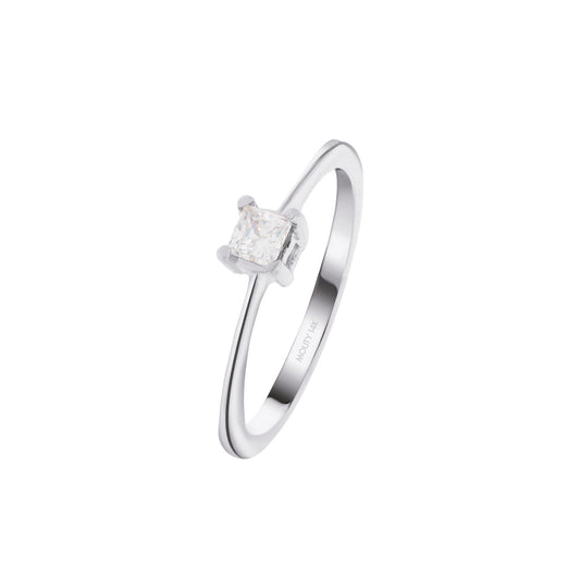 Darian ring in 14k white gold with zircons