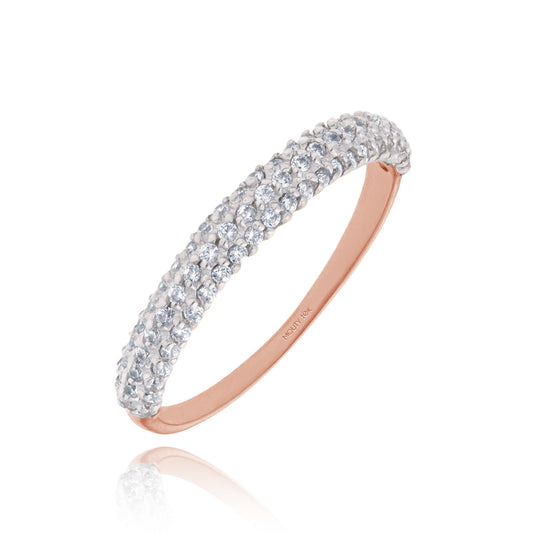 Emma Ring in 10k Rose Gold with Zirconias