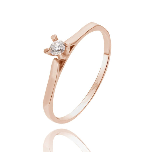 14k Rose Gold Ring with Diamonds Mod: OF1253