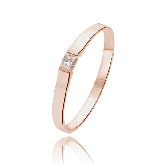 14k Rose Gold Ring with Diamond Mod: OF1269