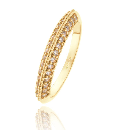 Elsie Ring in 18k Yellow Gold with zircons