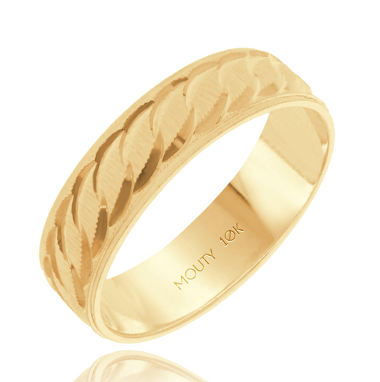 Edward Hoop Ring in 10k Yellow Gold