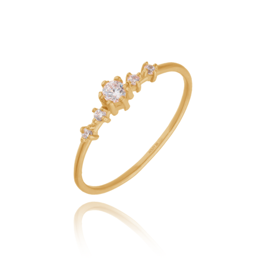 Anillo Ariana en Oro Amarillo de 18k con Diamantes
