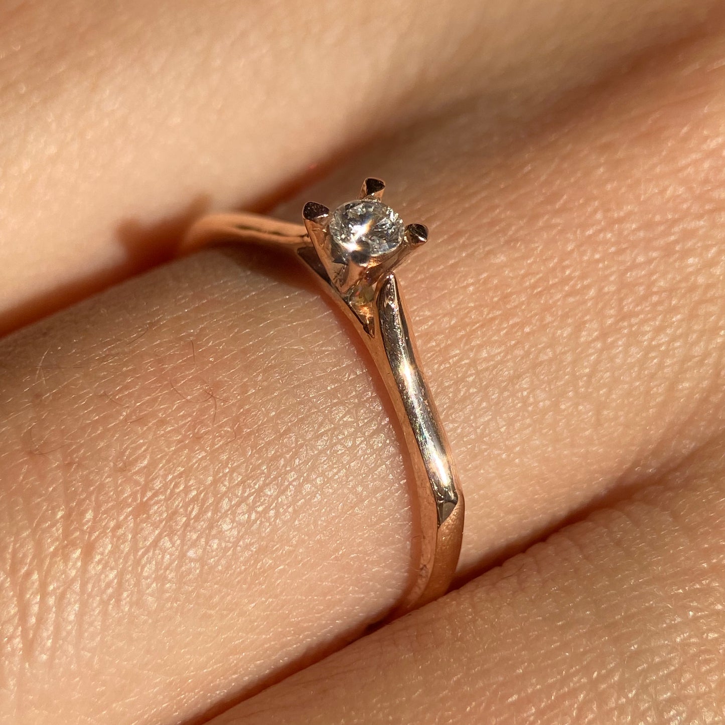 14k Rose Gold Ring with Diamonds Mod: OF1253