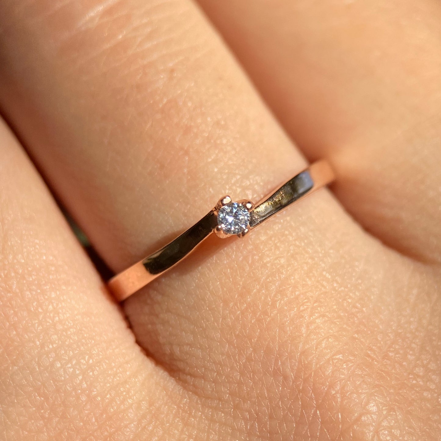 Olivia Ring in 18k Rose Gold with zircons