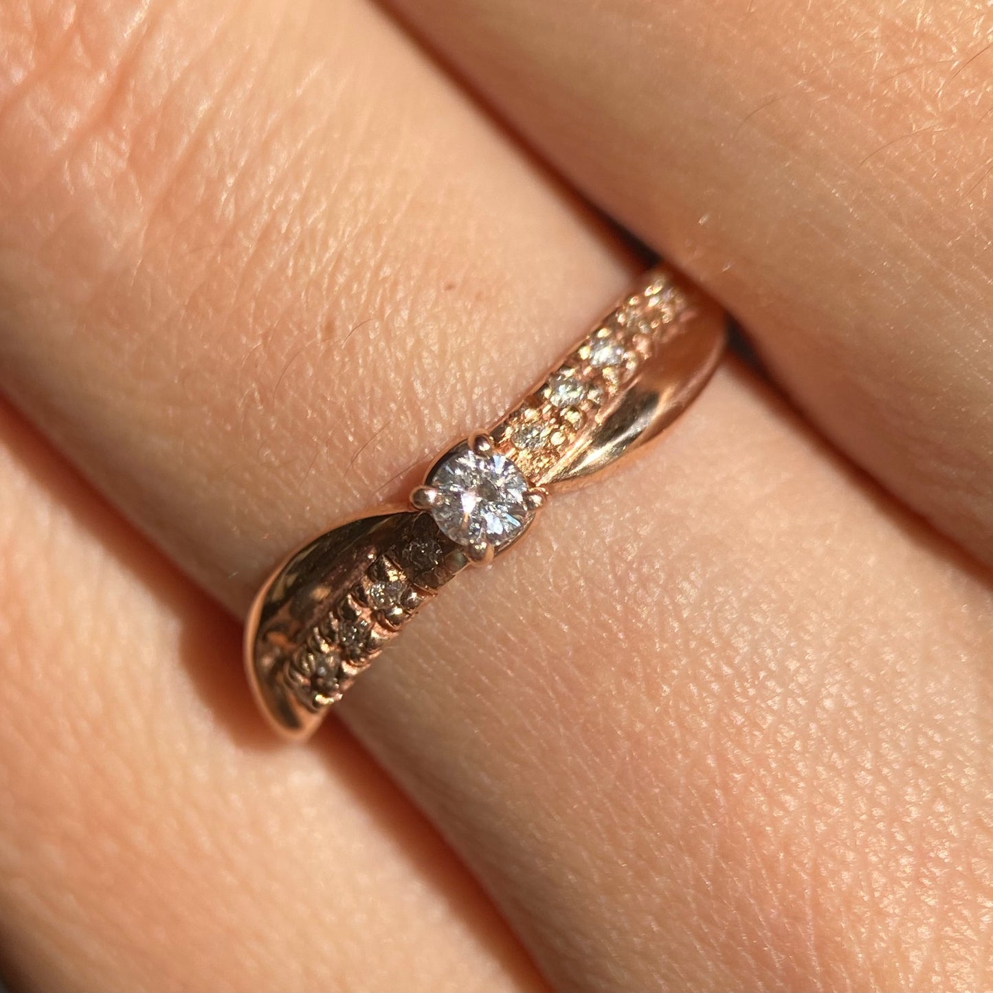 14k Rose Gold Ring with Diamonds Mod: OF1595