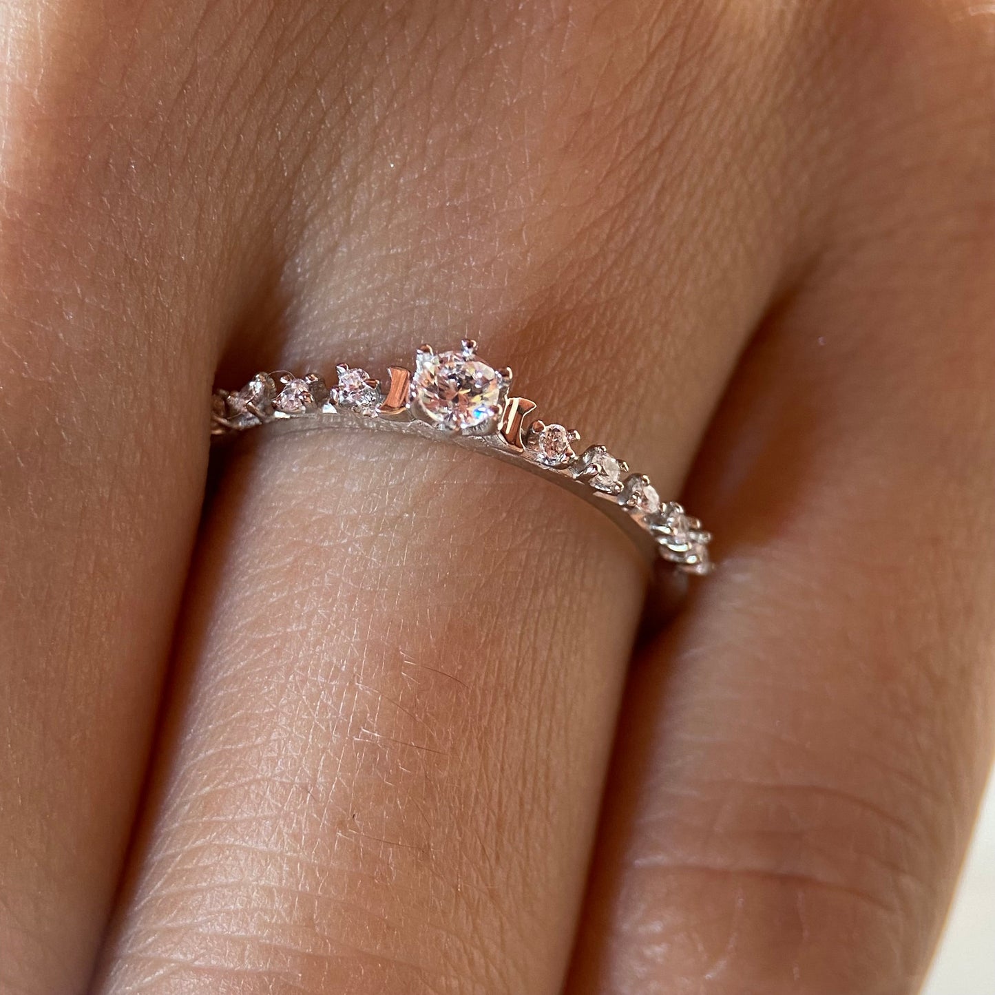 Danielle Ring in 14k White Gold with Diamond