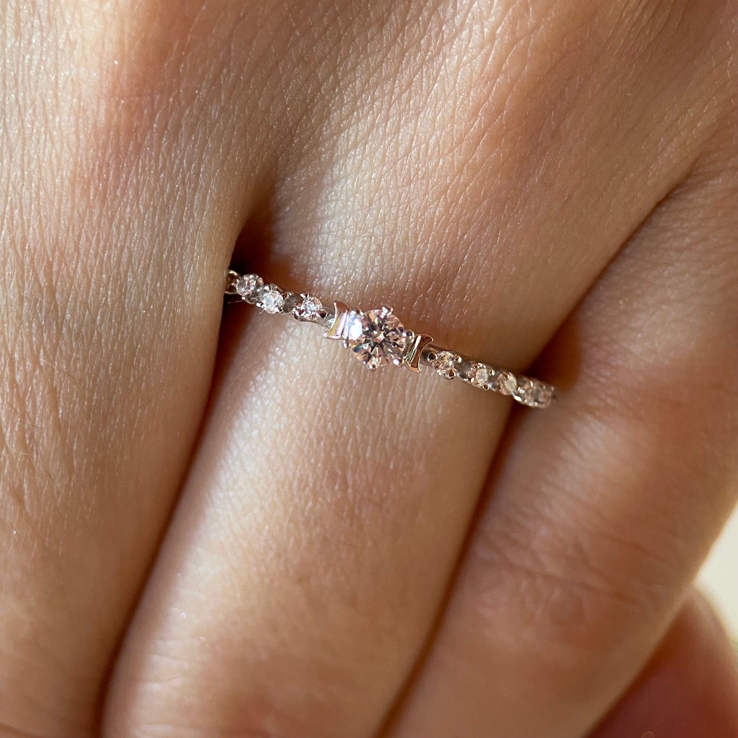Danielle Ring in 18k White Gold with Zirconia