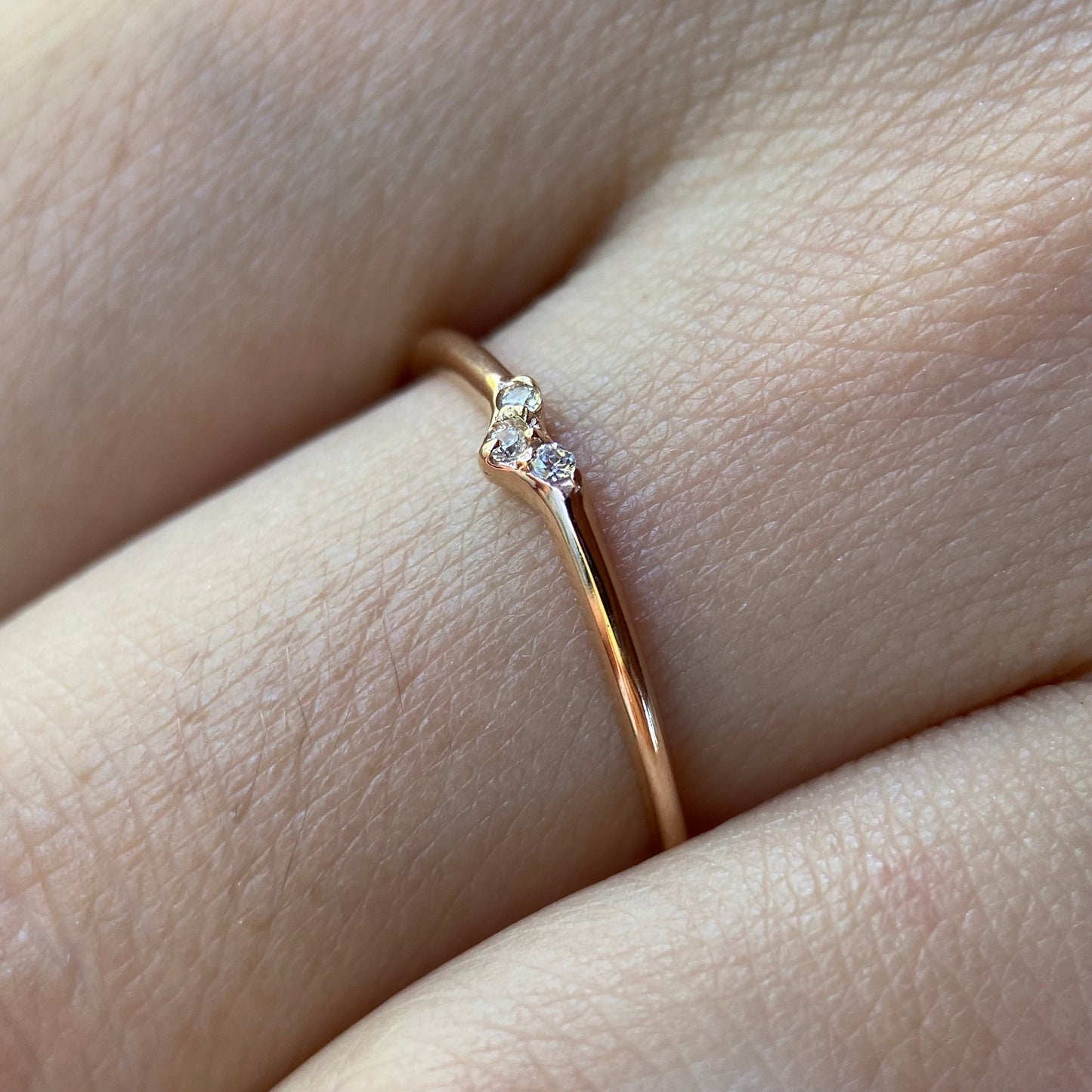 Angeline Ring in 18k Rose Gold with Diamonds 