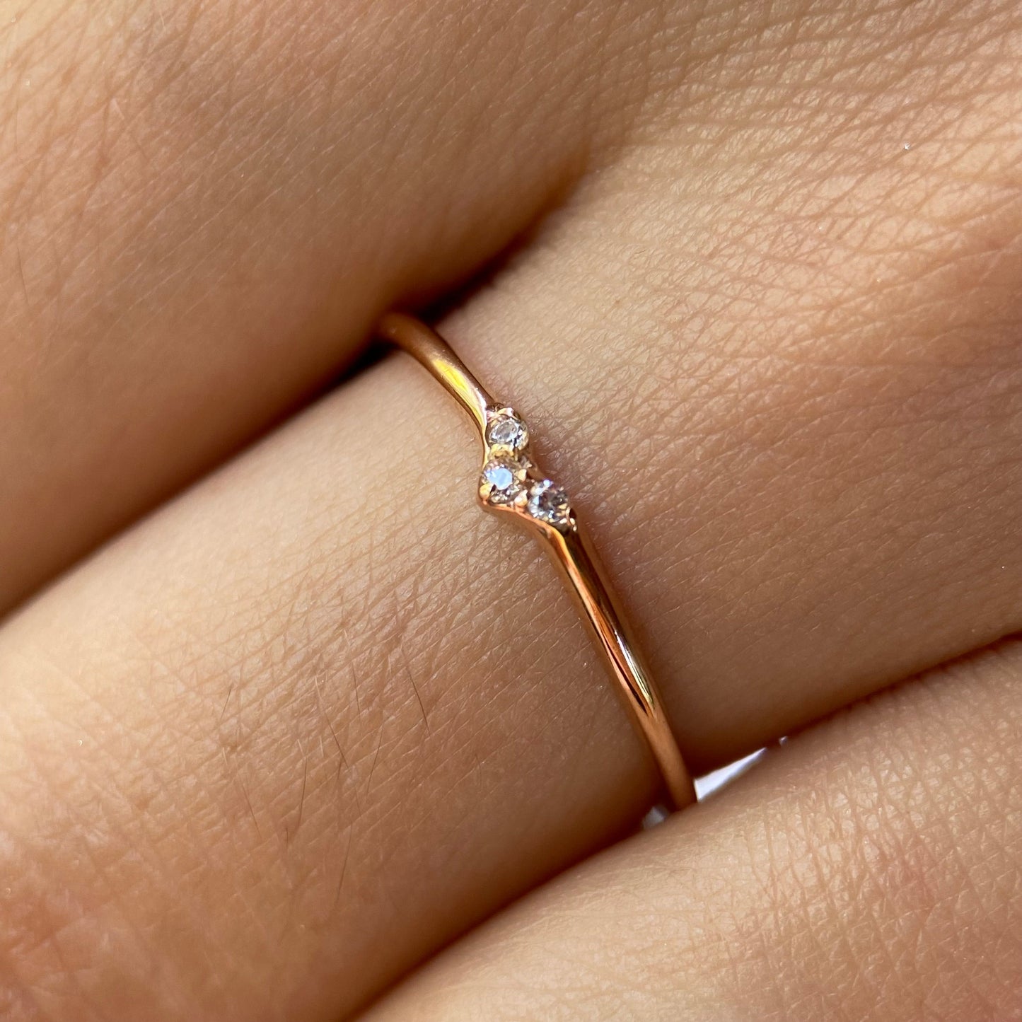 Angeline Ring in 14k Rose Gold with Diamonds