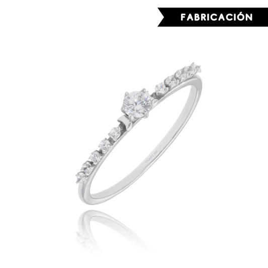 Danielle Ring in 14k White Gold with Zirconia