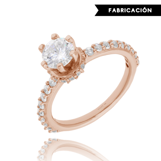 Helena Ring in 18k Rose Gold with Zirconia