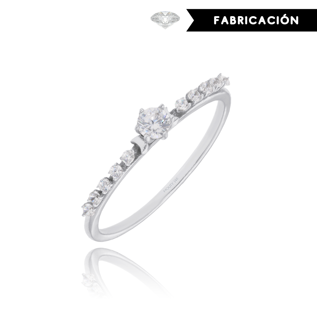 Danielle Ring in 14k White Gold with Diamond