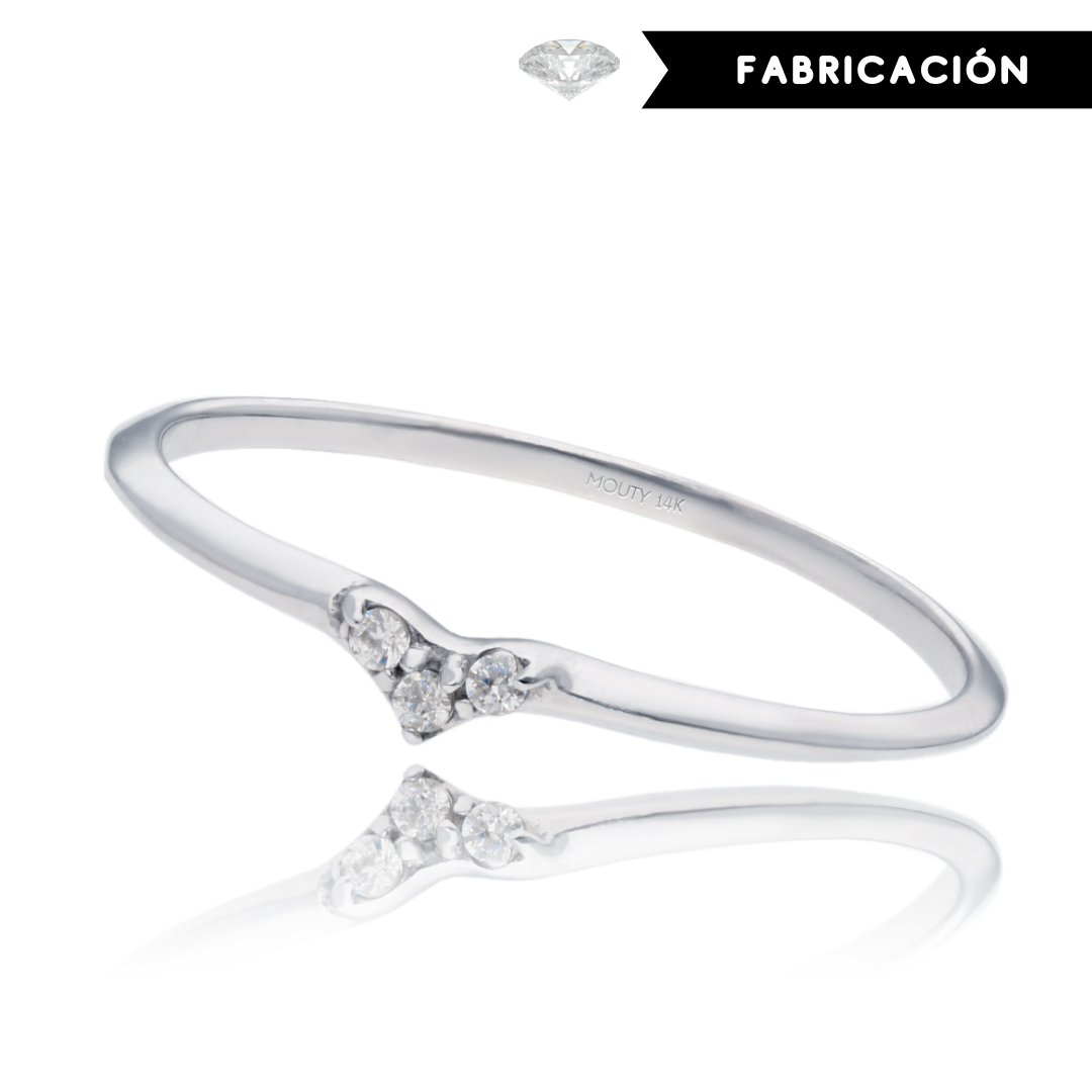 Angeline Ring in 14k White Gold with Diamonds